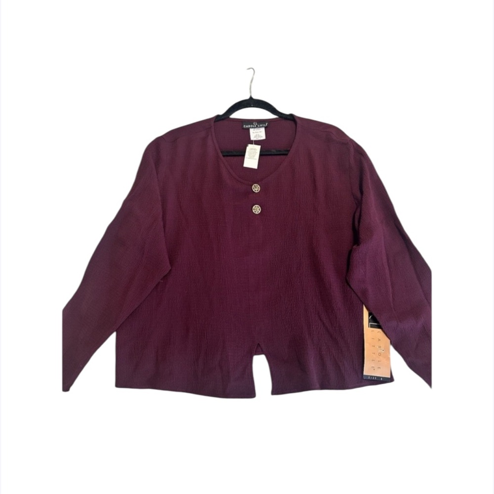 Vintage Carole Little  Sweater Size‎ 6 Burgundy
